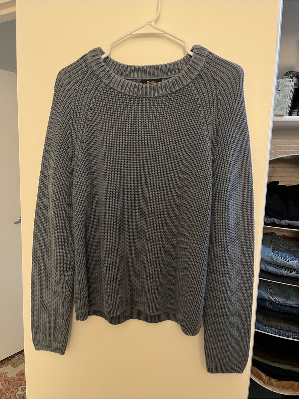 quince 100% organic cotton fisherman crew sweater